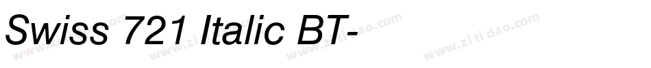 Swiss 721 Italic BT字体转换